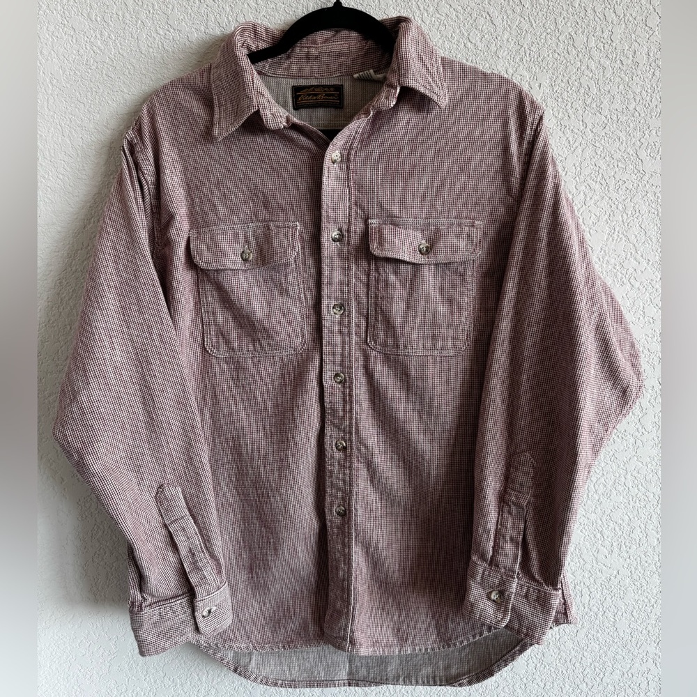 Eddie Bauer Vintage 80s Long Sleeve Shirt Maroon